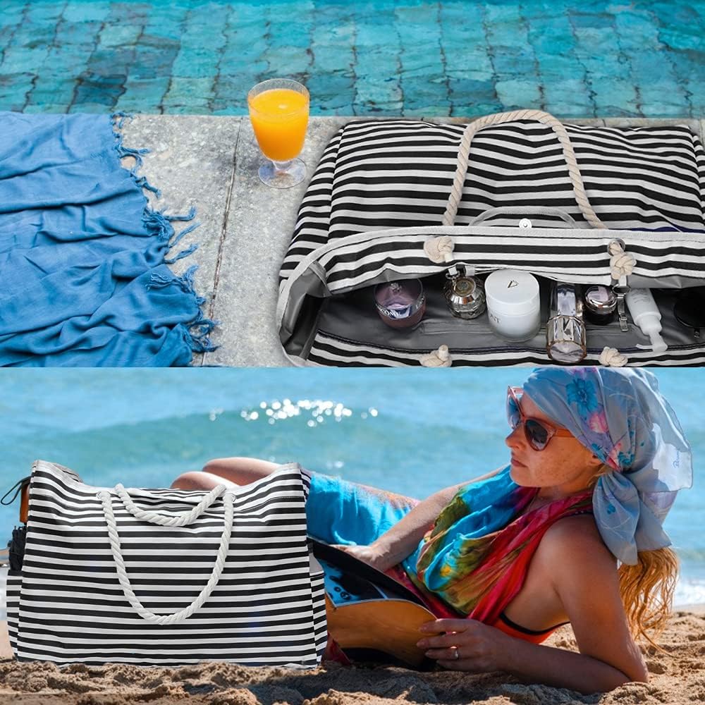 Wytrzymała, wodoodporna torba plażowa CoastCarry XXL. Duża, idealna na ramię, chroni sprzęt sportowy.