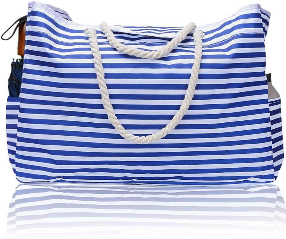 Wodoodporna torba plażowa damska XXL CoastCarry z etui. Duża, na ramię, organizer na basen i plażę.