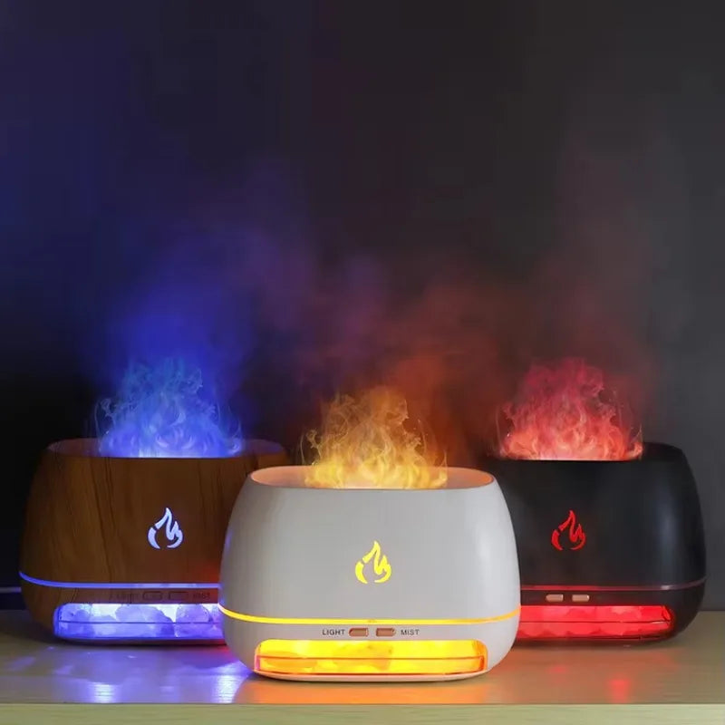 Dekoracyjny dyfuzor plug-in z solą himalajską i podświetleniem LED, idealny do medytacji i wellness w domu.