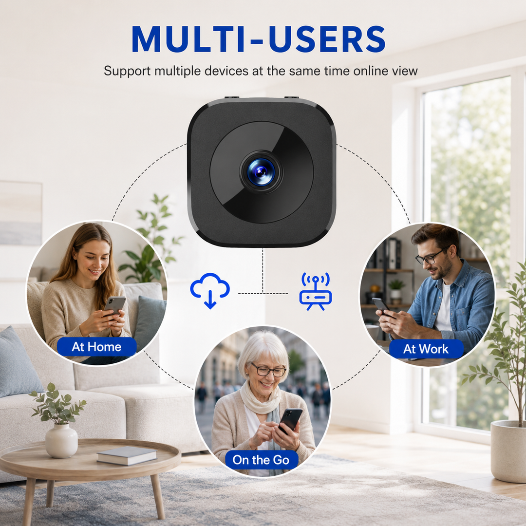 Mini kamera WiFi z bezprzewodowym zdalnym monitoringiem, niezbędna do bezpiecznego inteligentnego domu.