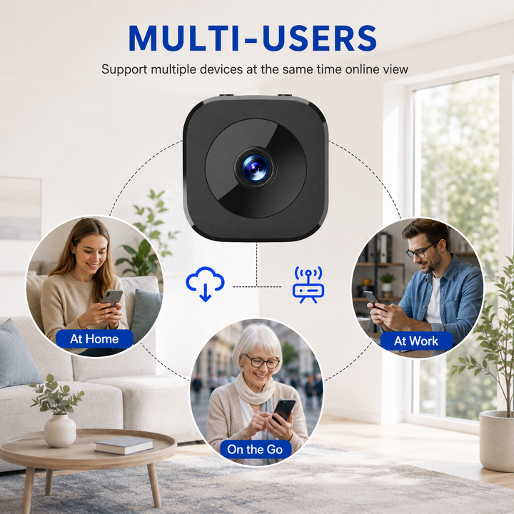 Mini kamera WiFi z bezprzewodowym zdalnym monitoringiem, niezbędna do bezpiecznego inteligentnego domu.
