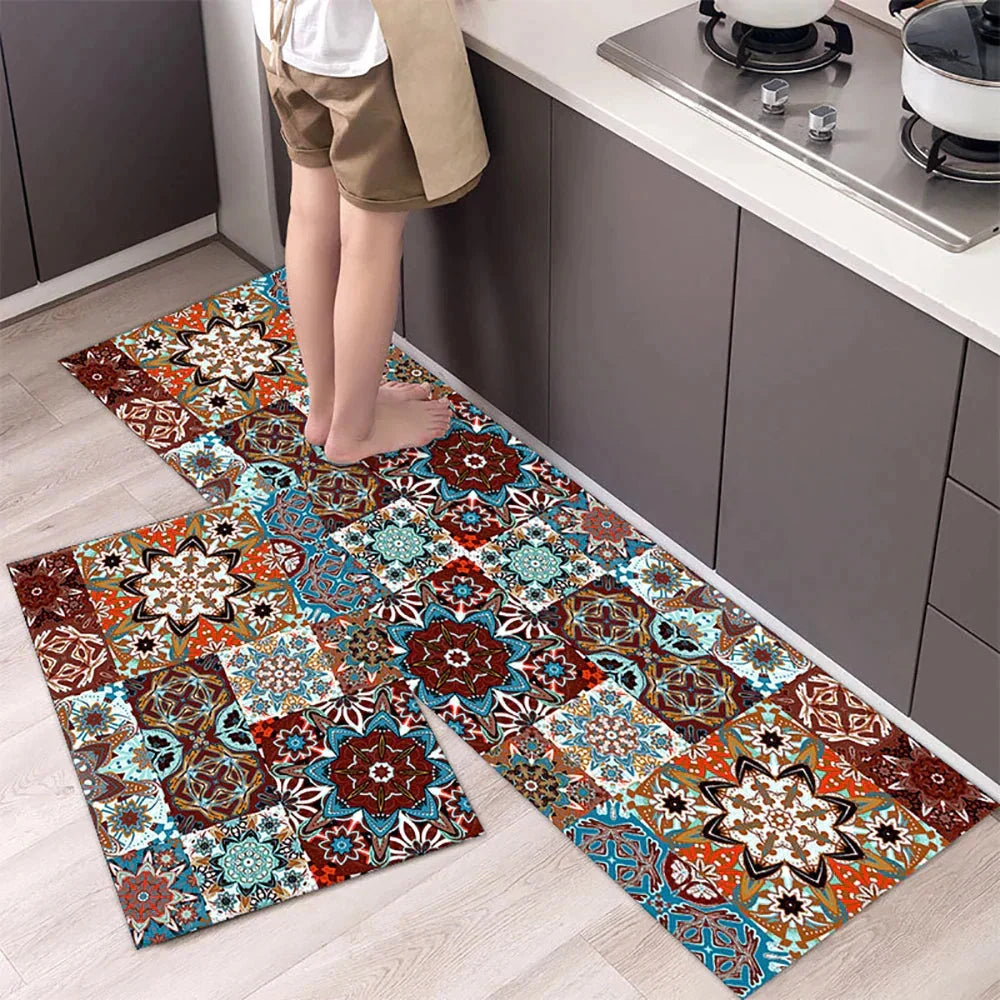 Designerski dywan dekoracyjny z motywem płytek ceramicznych