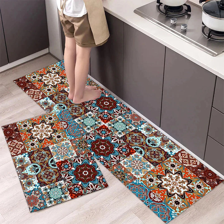 Designerski dywan dekoracyjny z motywem płytek ceramicznych