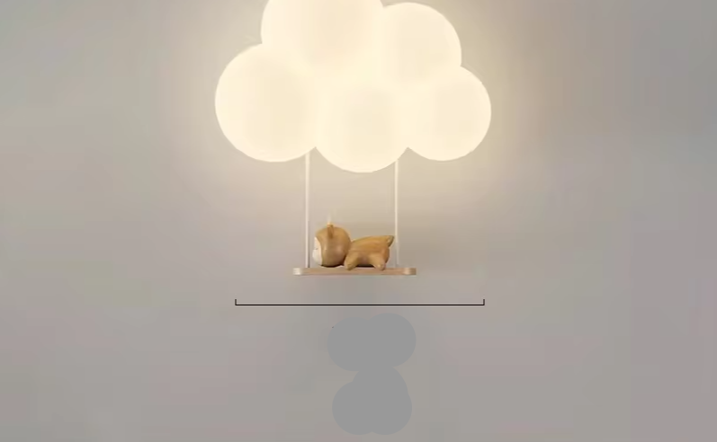 Dziecięca lampa ścienna LED: urocze wzory, kojące światło idealne do pokoju malucha, bezpieczne.