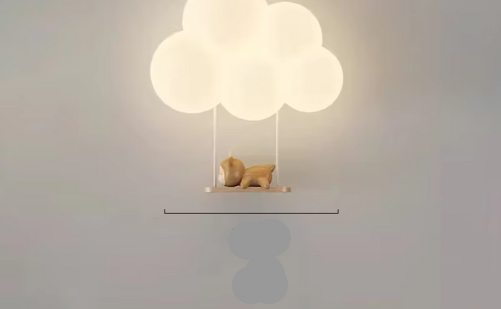 Dziecięca lampa ścienna LED: urocze wzory, kojące światło idealne do pokoju malucha, bezpieczne.