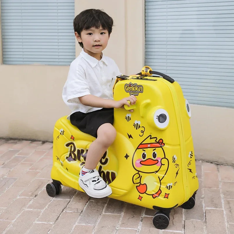 Hybrydowa walizka dziecięca: bagaż podręczny, hulajnoga i siedzisko. Komfortowe podróże z dziećmi.
