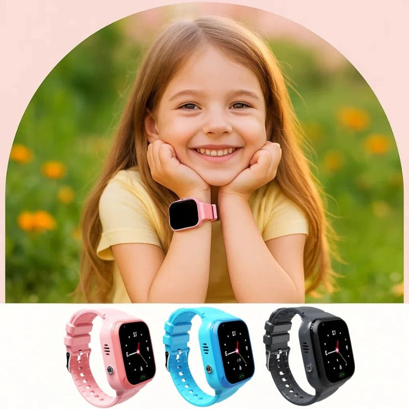Nowoczesny dziecięcy smartwatch GPS z lokalizatorem i SOS, doskonały prezent urodzinowy dla dziecka.