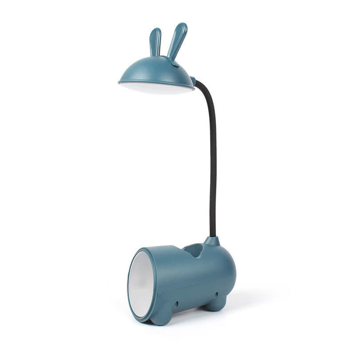 Lampka biurkowa LED z królikiem i organizerem, dotykowa, zasilana przez USB, dla dzieci i dziewczynek.