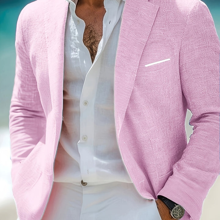 Męska elegancka marynarka slim fit z klapami