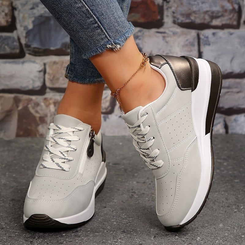 Czarne damskie sneakersy ortopedyczne Edith, wygodne buty wsuwane