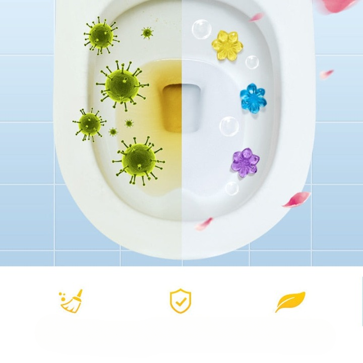 Aplikator żelu do WC z formułą czyszczącą i odświeżającą powietrze o przyjemnym, kwiatowym aromacie.