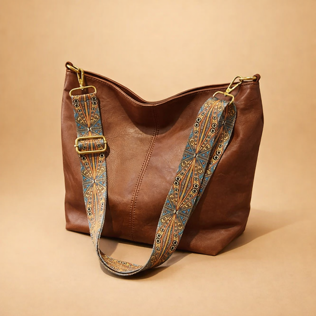 Elegancka damska torba hobo na ramię z regulowanym paskiem, idealna do codziennego użytku.