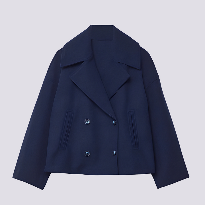 Damska kurtka przejściowa, krótki fason z eleganckim kołnierzem, idealna do każdej stylizacji.