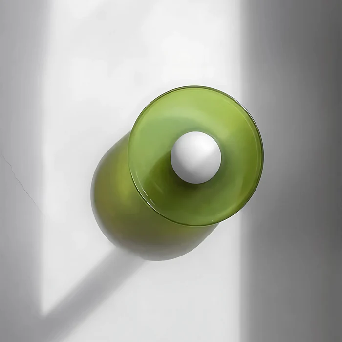 Elegancka lampa ścienna/sufitowa ze szkła, idealna do salonu, przedpokoju i na balkon.