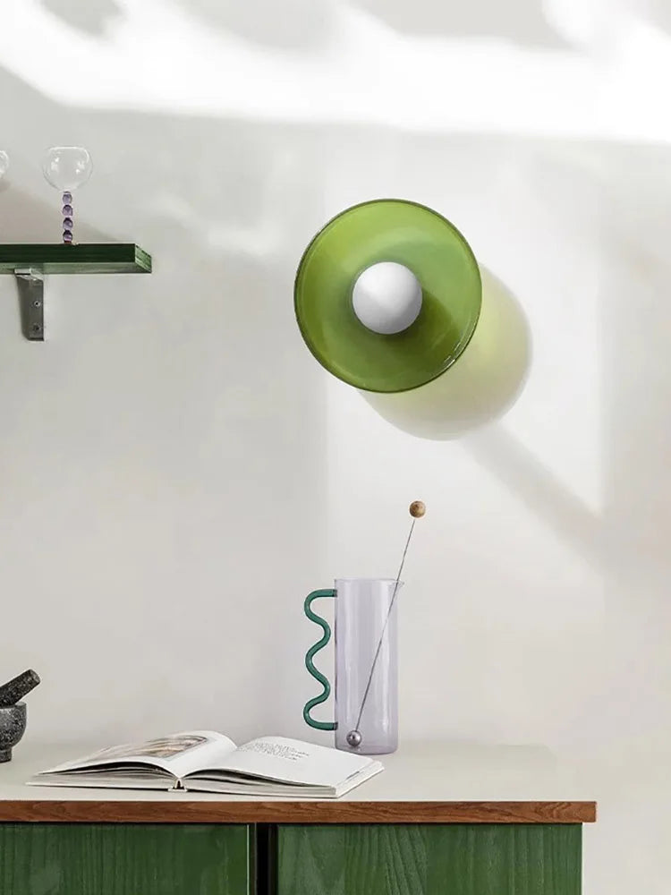 Designerska lampa sufitowa LED, szklana, do kuchni, łazienki, domowego oświetlenia.
