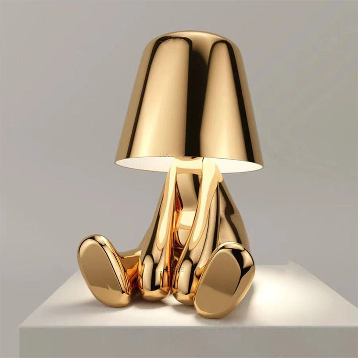 Elegancka lampa stołowa LED z regulacją jasności, idealna do nowoczesnego wnętrza i relaksacyjnego oświetlenia.