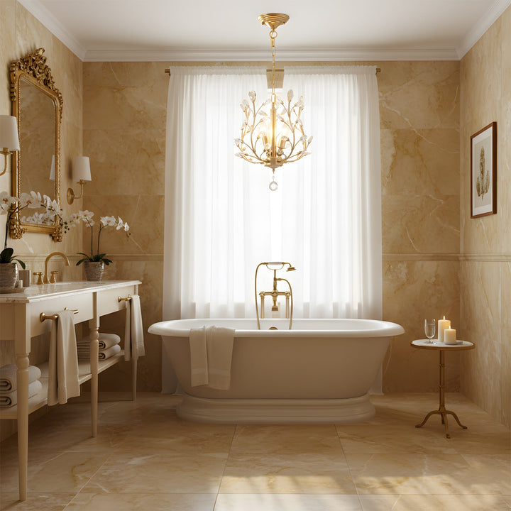 Nowoczesna lampa kryształowa do salonu, oświetlenie glamour, czarna oprawa, idealna nad stół w jadalni.