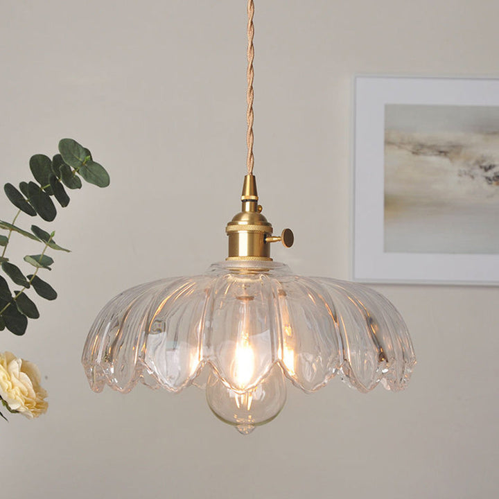 Zielona lampa wisząca szklana, unikalna dekoracja do salonu, nowoczesna.