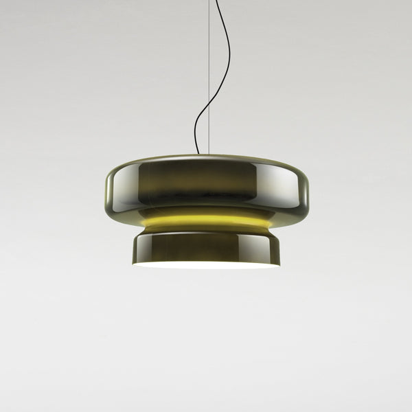 Lampa szklana dmuchana, wisząca. Nowoczesny design, tworzący eleganckie oświetlenie sufitowe w domu.