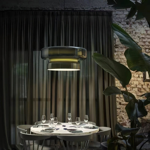 Ręcznie dmuchana szklana lampa wisząca. Unikalny styl i elegancja, oświetlenie sufitowe dla nowoczesnych wnętrz.