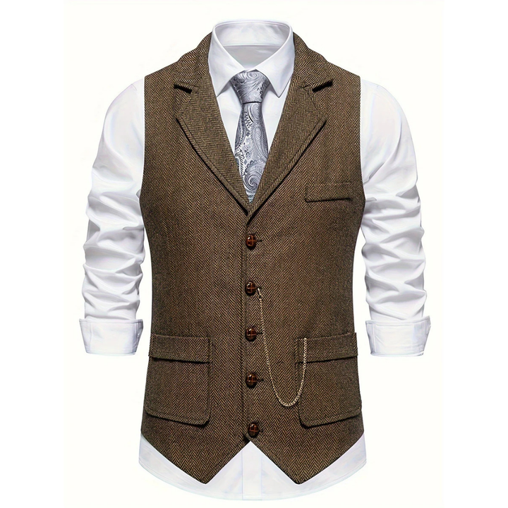 Męski bezrękawnik: lekka, elegancka kamizelka. Komfortowa odzież w modnym stylu casual/wizytowym.