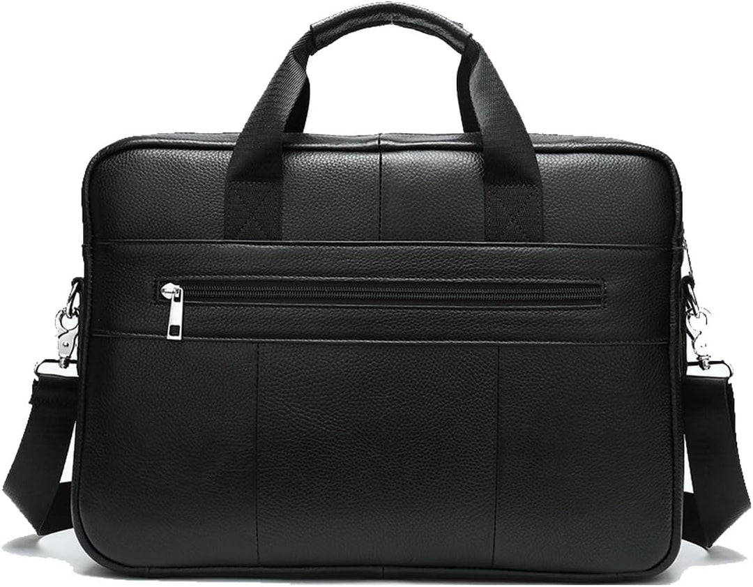 Brązowa teczka skórzana męska na laptop 15", z organizerem, dla profesjonalisty.