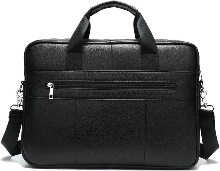 Brązowa teczka skórzana męska na laptop 15", z organizerem, dla profesjonalisty.