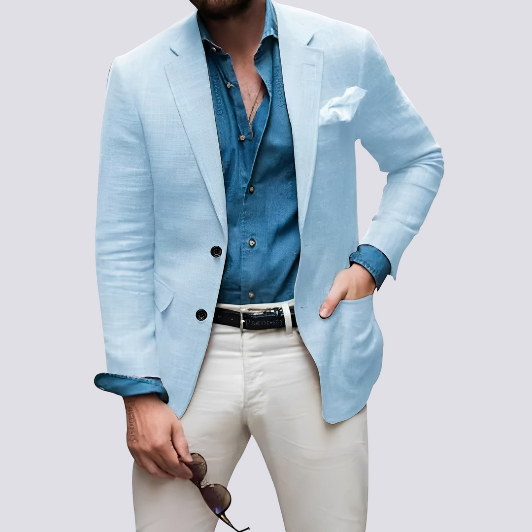 Stylowa marynarka męska. Blazer z guzikami dla eleganckich mężczyzn. Idealna na każdą okazję.