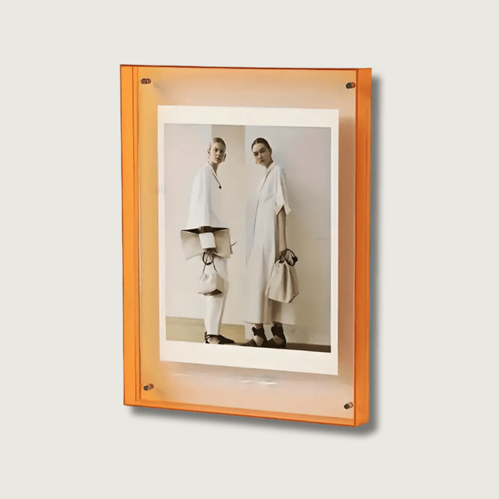 Elegancka ramka na zdjęcia Art Deco z akrylu, idealna do salonu.