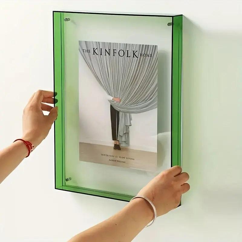 Ramka na zdjęcia Art Deco do sypialni, nowoczesny design z akrylu.