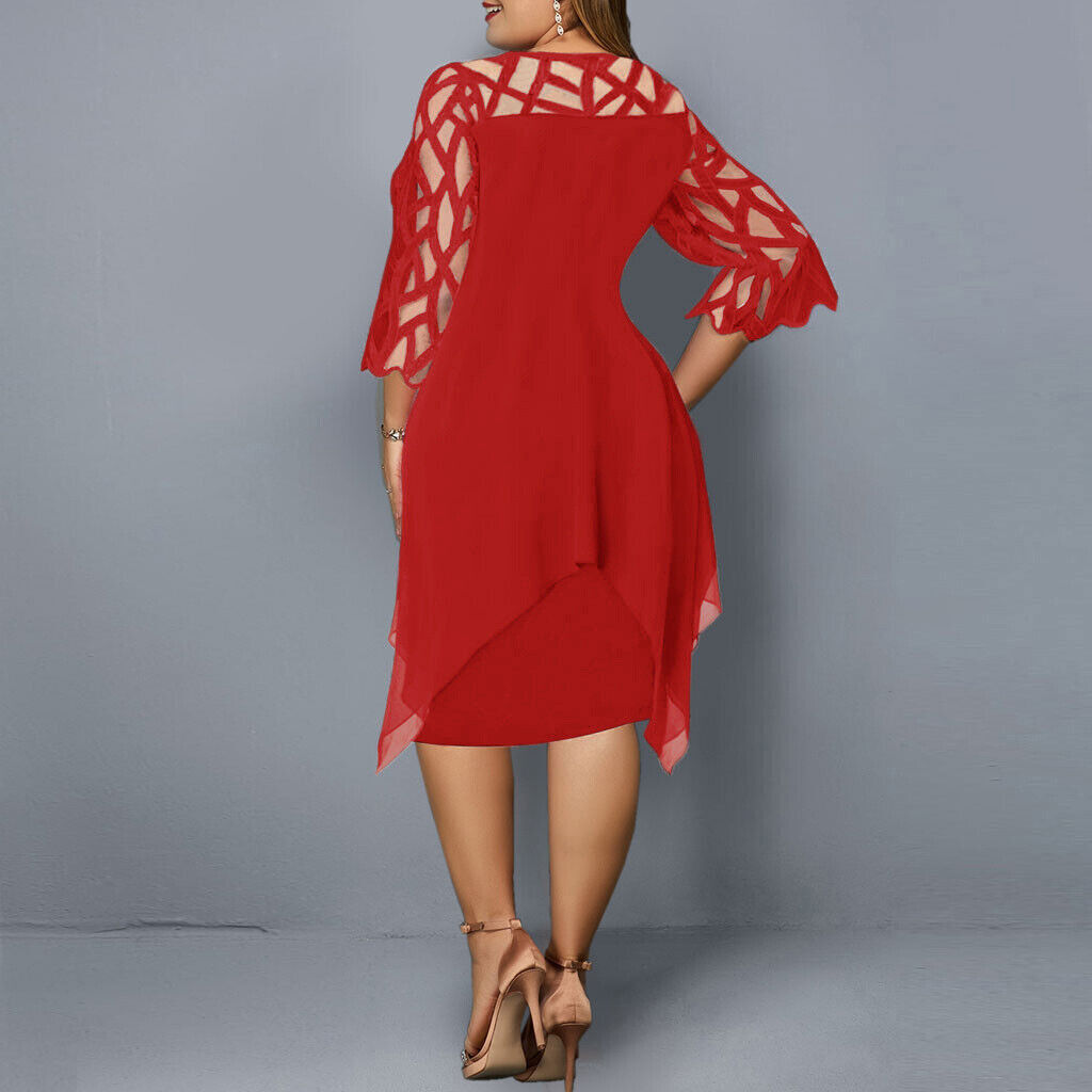 Elegancka sukienka midi plus size damska, idealna na wieczór, w klasycznym stylu.