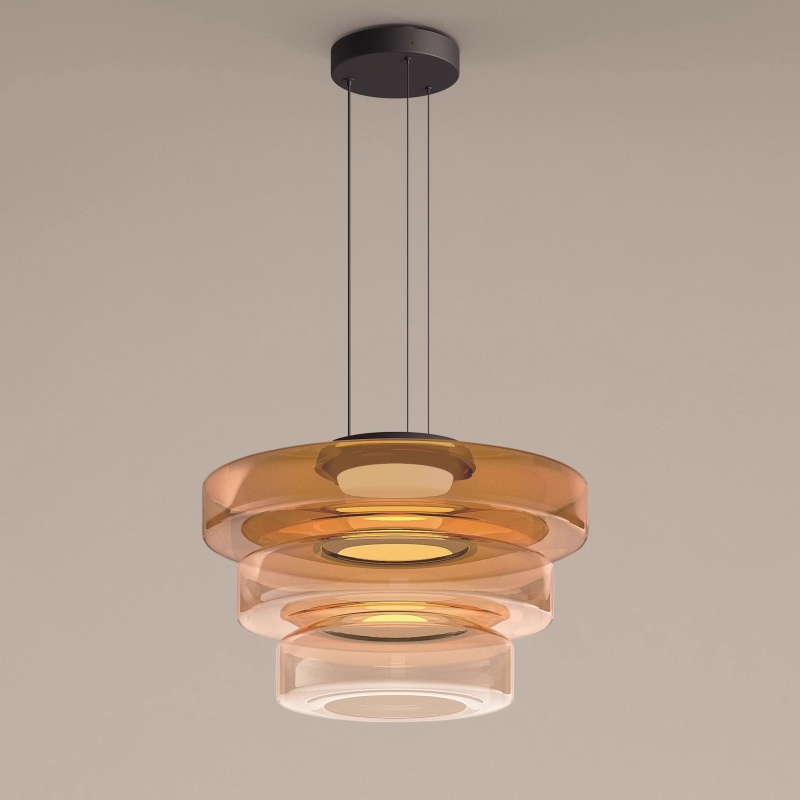 Elegancka szklana lampa wisząca, nowoczesny design. Idealna do salonu. Oświetlenie sufitowe.
