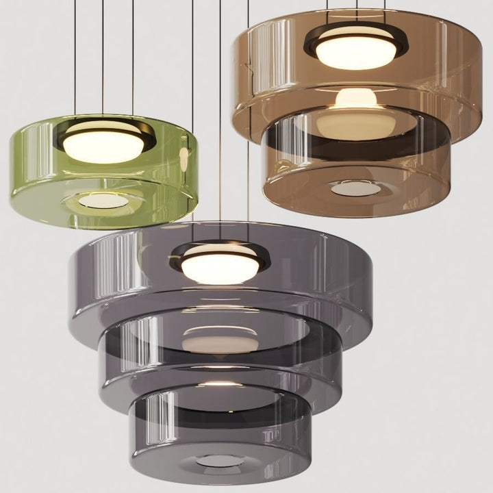 Designerska lampa sufitowa w stylu Bauhaus. Szklana, wisząca, idealna do minimalistycznych wnętrz.