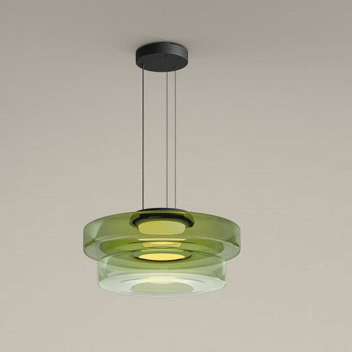 Oświetlenie szklane: lampa wisząca z długim przewodem. Designerska oprawa sufitowa do wysokich pomieszczeń.