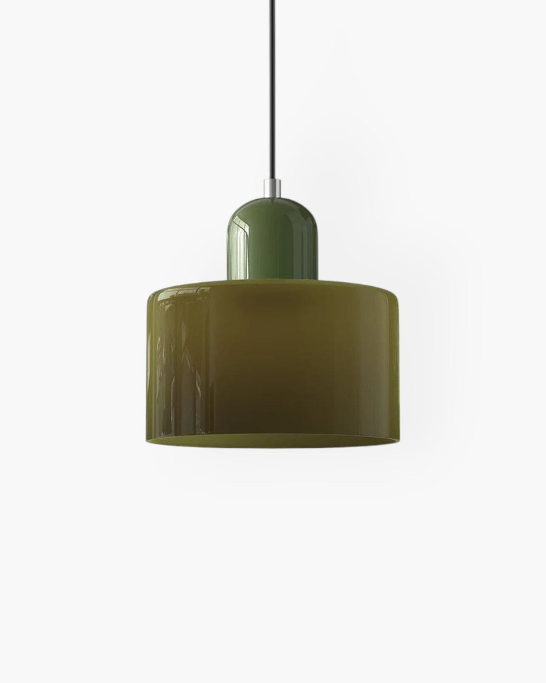 Wyrafinowana lampa wisząca szklana, design japandi, do eleganckich wnętrz.