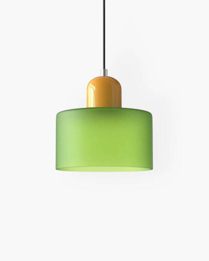 Lampa wisząca szklana, minimalistyczny design, inspiracja japandi.