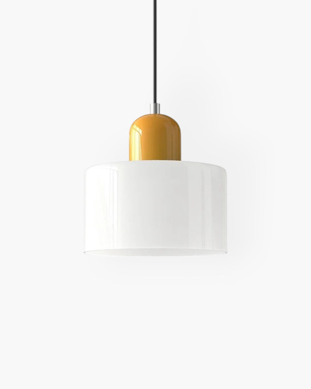 Elegancka lampa wisząca szklana, harmonijny design japandi.