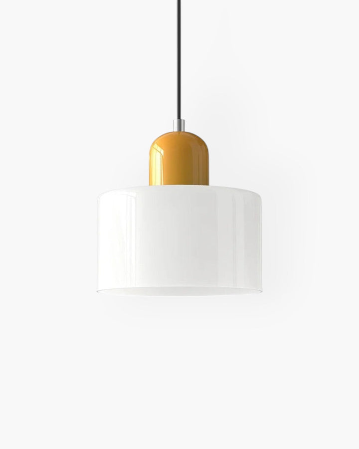Elegancka lampa wisząca szklana, harmonijny design japandi.