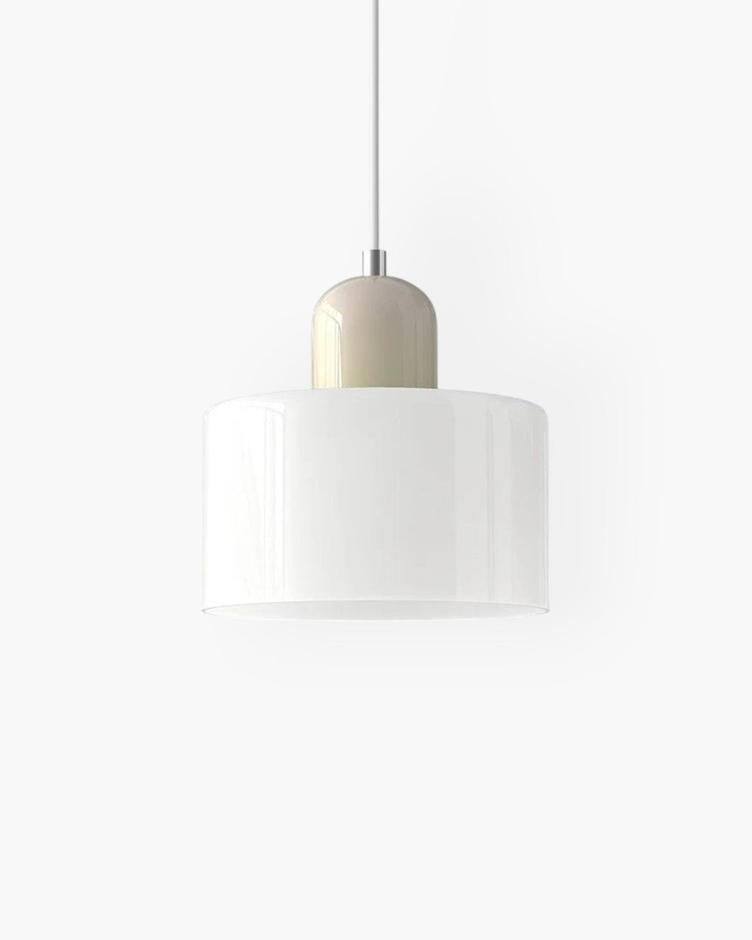 Szklana lampa wisząca, doskonałe źródło światła, styl japandi.