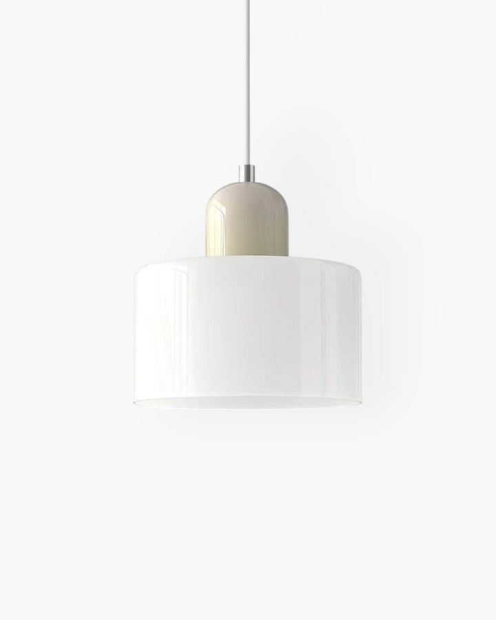 Szklana lampa wisząca, doskonałe źródło światła, styl japandi.