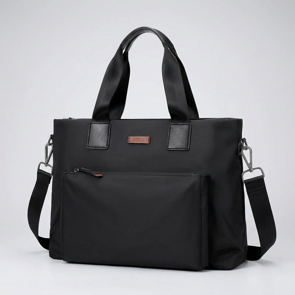 Torba na laptopa MetroBrief – elegancka, szara, płócienna, zapewnia doskonałą organizację w pracy i w podróży.