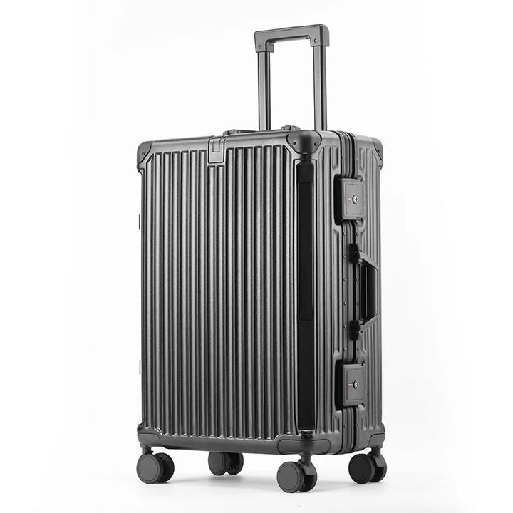 Bezpieczna walizka twarda unisex z ramą aluminiową i zamkiem TSA, doskonała na każdą podróż, wytrzymała.