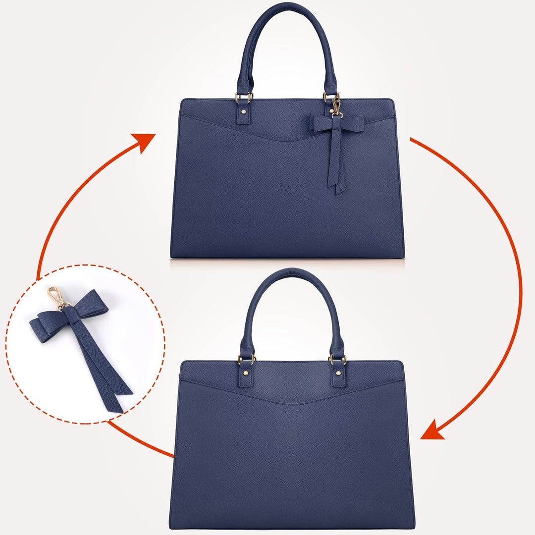 Elegancka torba na laptopa, wodoodporna, czarna, idealna do noszenia na ramieniu.