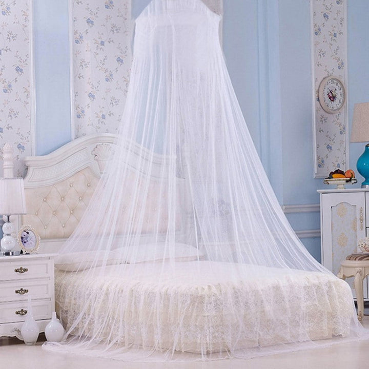 Elegancki baldachim do sypialni, dodający romantyczny wystrój, wykonany z poliestru, chroniący przed owadami.