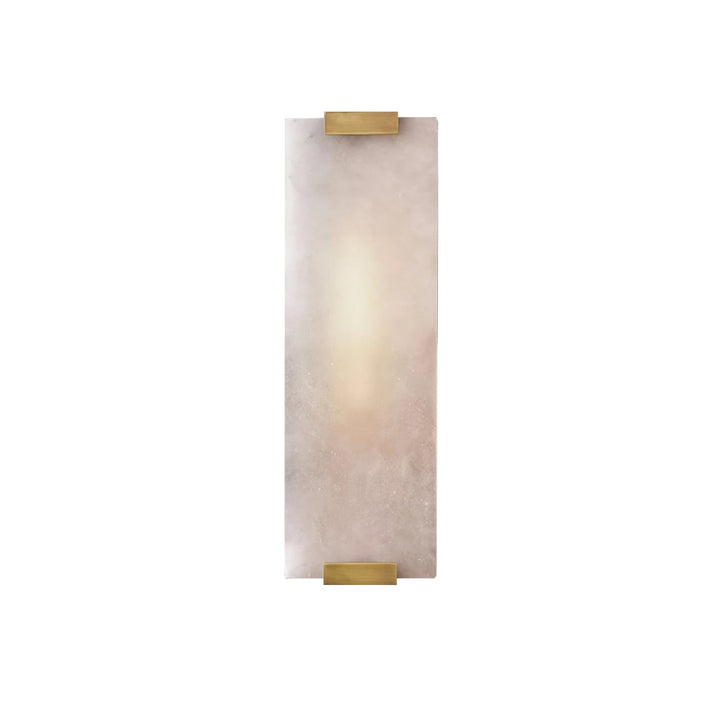 Kinkiet Roux Alabaster, oświetlenie do łazienki, retro styl, mosiądz, elegancki dodatek.