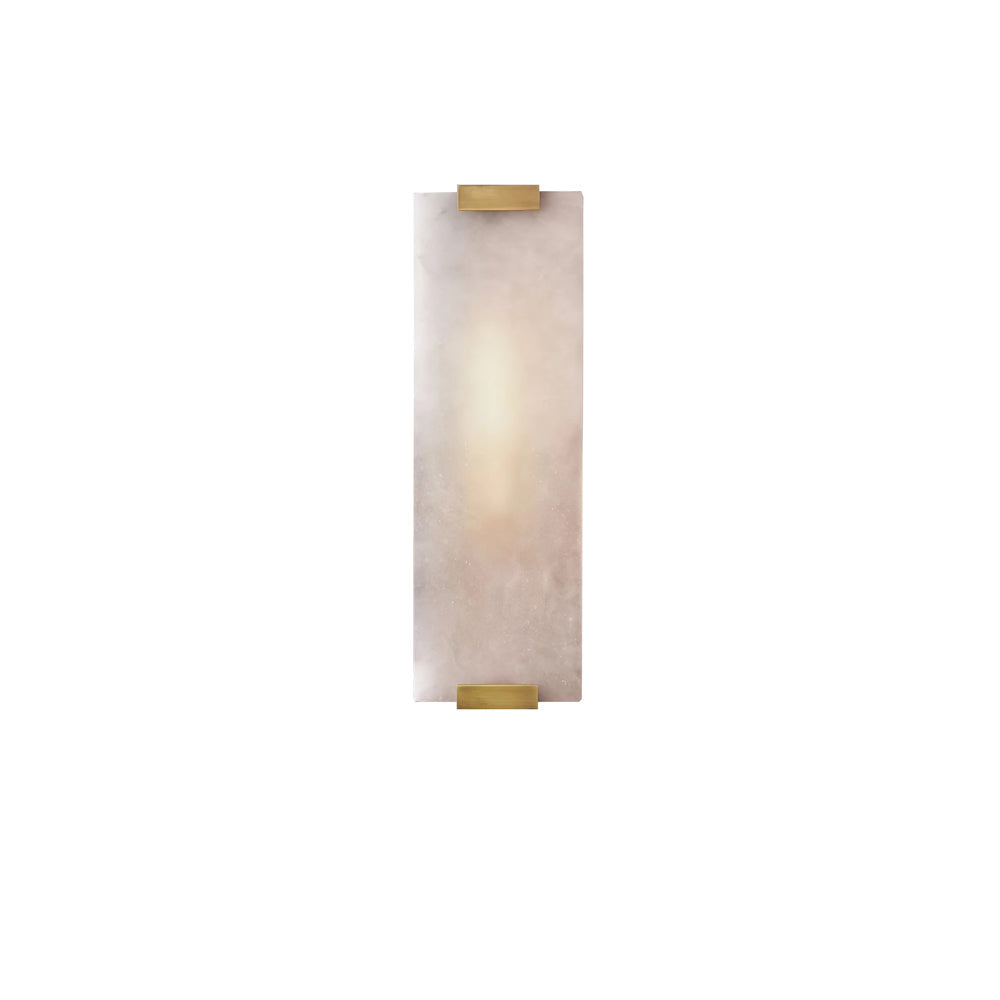 Elegancki kinkiet Roux Alabaster, mosiądz, biały klosz, oświetlenie ścienne, styl retro.