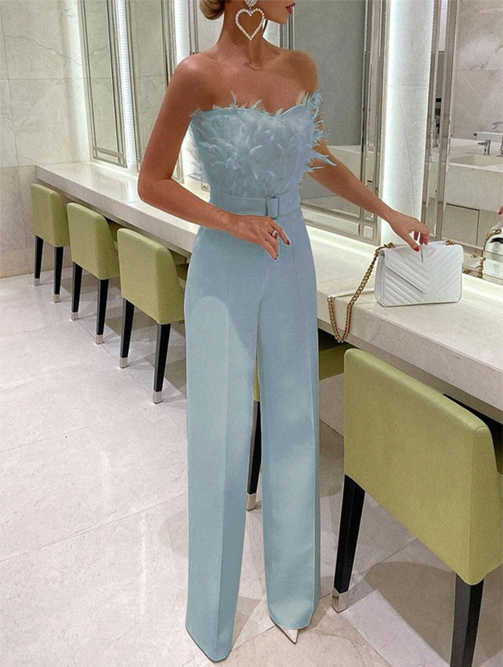 Stylowy damski kombinezon bandeau Frola na lato i wiosnę, idealny na modne wyjścia.