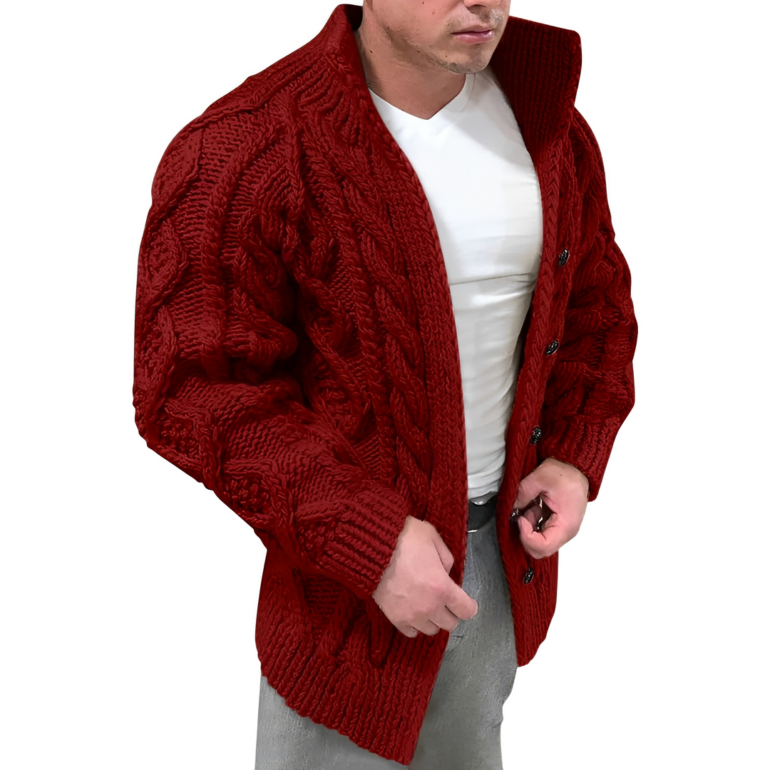 Casualowy sweter męski z dekoltem w serek. Idealny na jesienne i zimowe dni, gwarantuje styl i wygodę.