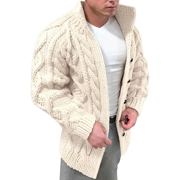 Stylowy męski sweter z dekoltem w serek. Must-have w modzie męskiej, zapewnia komfort i elegancję.