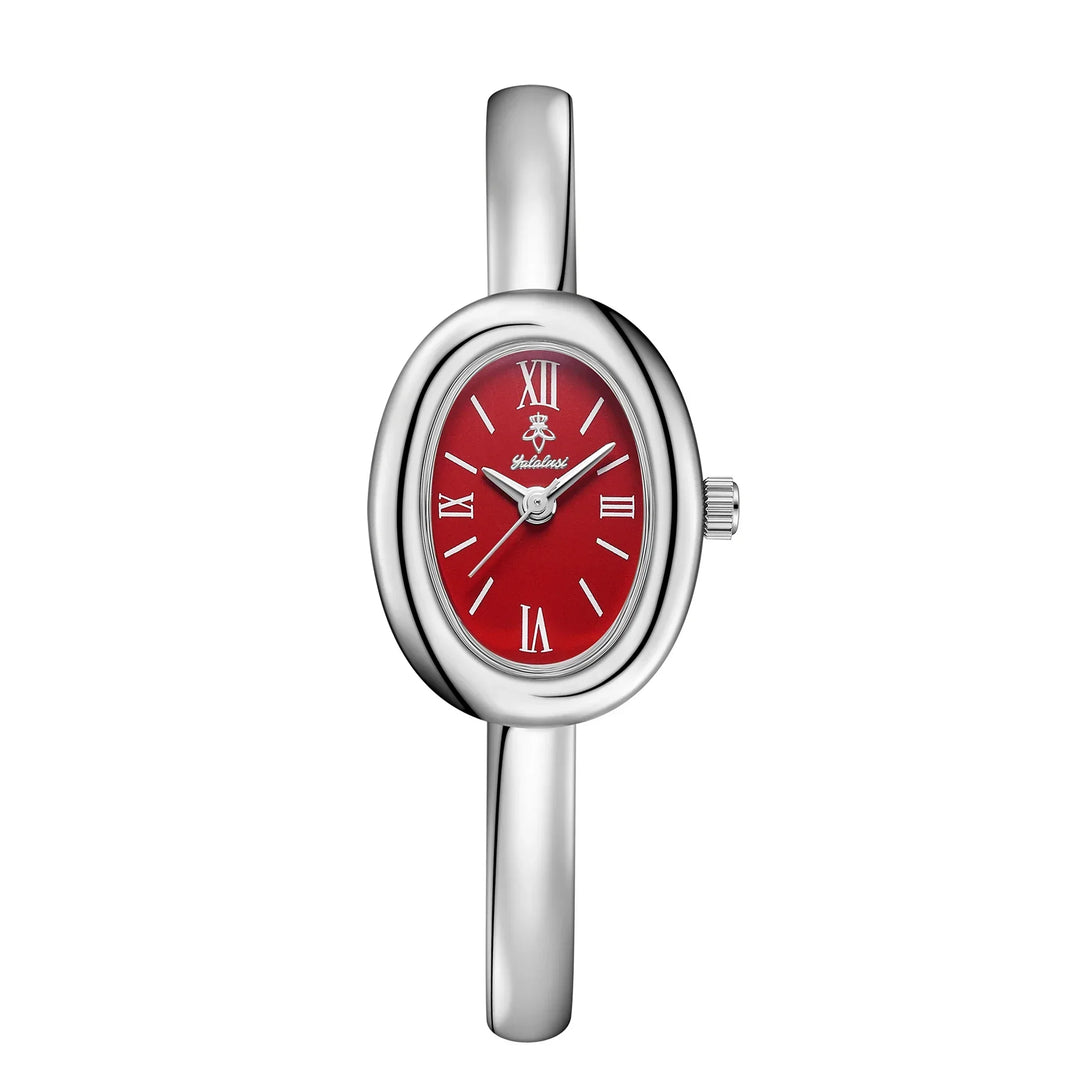 Damski zegarek minimalistyczny na rękę. Elegancki design, złoty kolor. Modne akcesorium i biżuteria.
